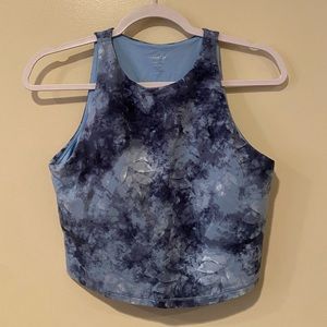 Old Navy LIGHT SUPPORT POWERCHILL LONGLINE SPORTS BRA TANK - BLUE